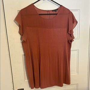 Women's mauve Top with Sheer Sleeves